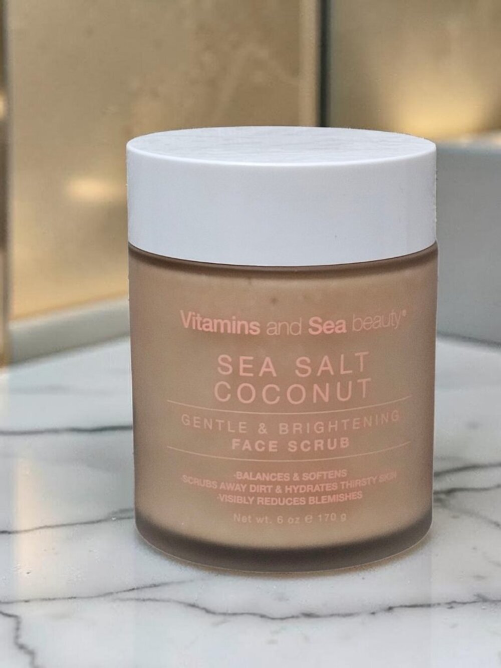 Vitamins and Sea Beauty Sea Salt Coconut Gentle & Brightening Face Scrub 6oz